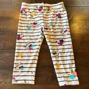 Jumping Beans Striped Minnie Floral Leggings